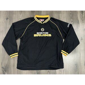 Boston Bruins Jacket XL Black Pullover CCM NHL Windbreaker Hockey